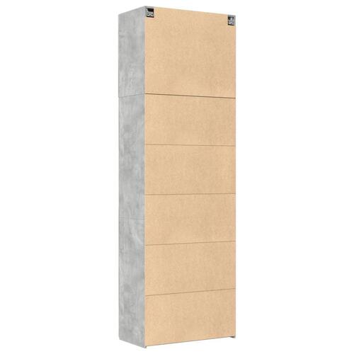 Skab 80x42,5x249 cm konstrueret træ betongrå