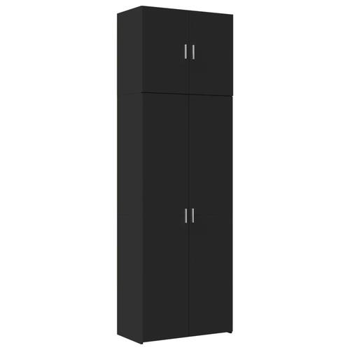 Skab 80x42,5x249 cm konstrueret træ sort