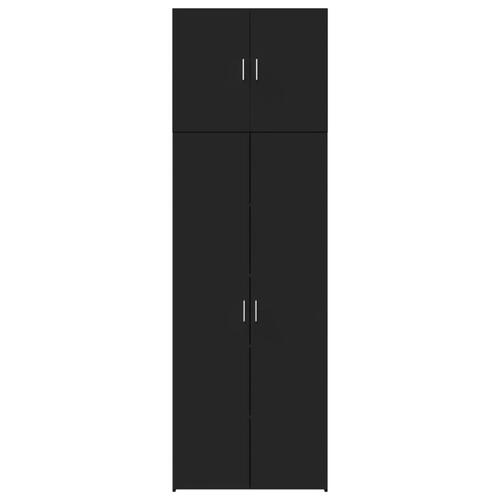 Skab 80x42,5x249 cm konstrueret træ sort
