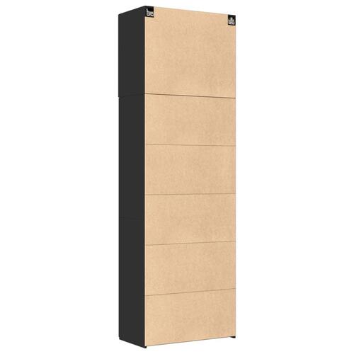 Skab 80x42,5x249 cm konstrueret træ sort