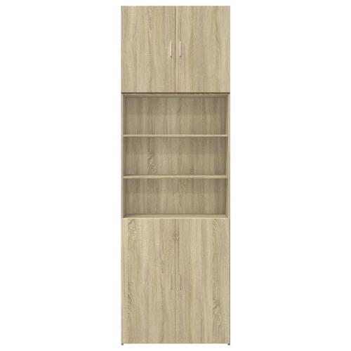 Skab 80x42,5x249 cm konstrueret træ sonoma-eg