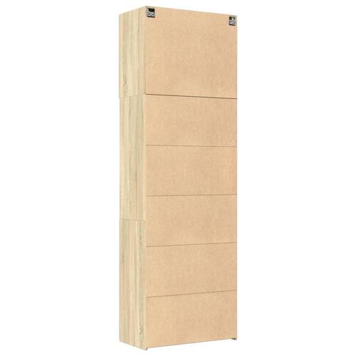 Skab 80x42,5x249 cm konstrueret træ sonoma-eg