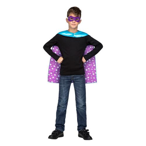 Kostume til børn Blå Stjerner Superhelt 3-6 år