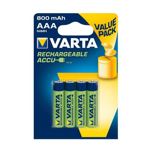 Genopladelige batterier Varta 800 mAh 1,2V (4 enheder)