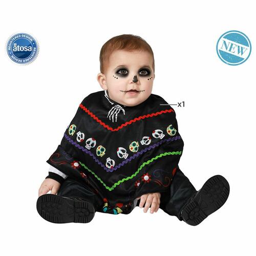 Kostume Skelet Mexicansk dame Baby 24 måneder