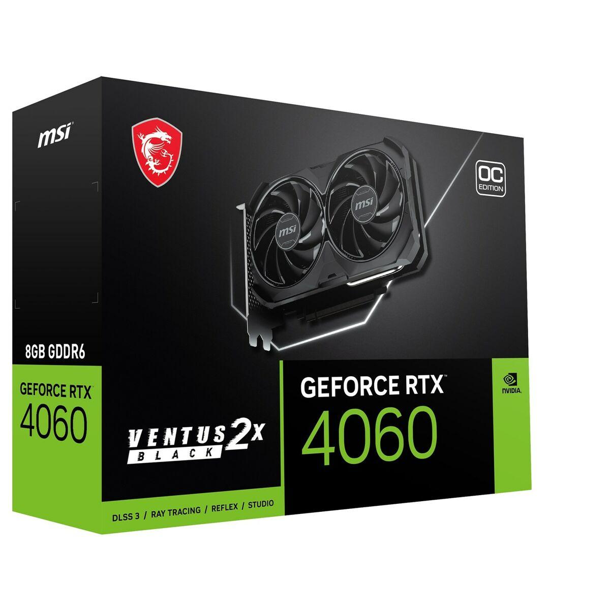 Grafikkort MSI RTX 4060 VENTUS 2X BLAC Geforce RTX 4060 GDDR6 8 GB