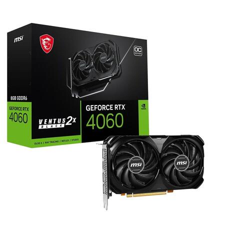 Grafikkort MSI RTX 4060 VENTUS 2X BLAC Geforce RTX 4060 GDDR6 8 GB