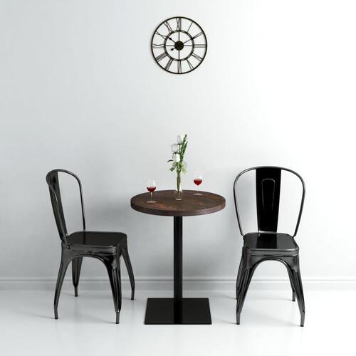 Bistrobord MDF og stål rund 60 x 75 cm mørk aske