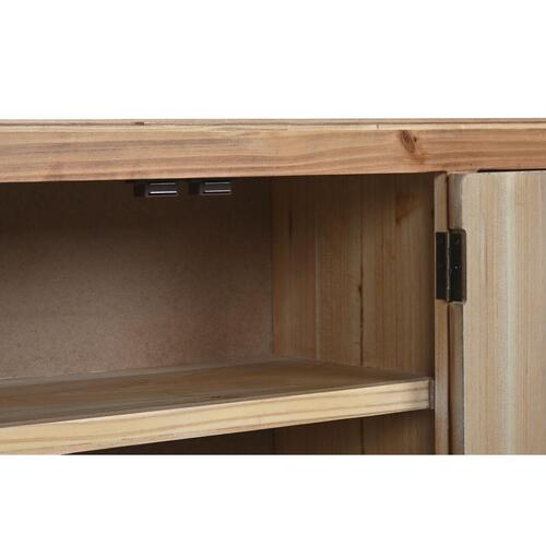 Tv-bord Home ESPRIT Sort Natur Gran Træ MDF 130 x 24 x 51 cm