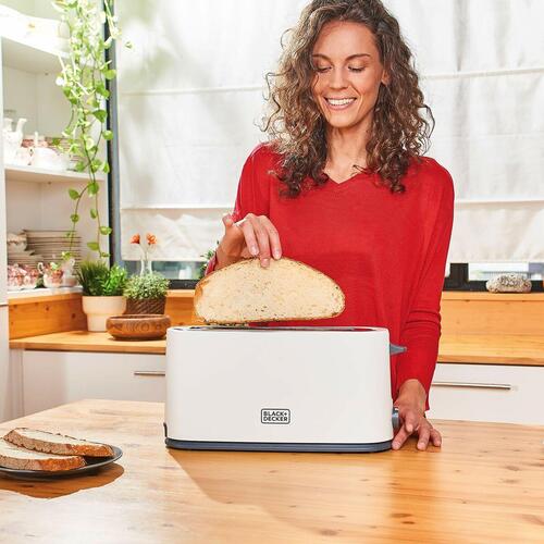 Brødrister Black & Decker BXTO1001E 1000 W - hvid