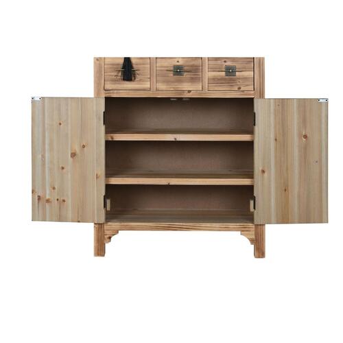 Kommode Home ESPRIT Sort Natur Gran Træ MDF Orientalsk 63 x 27 x 101 cm