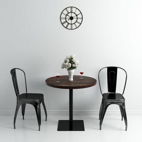 Bistrobord MDF og stål rund 80 x 75 cm mørk aske