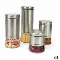 Blik Quttin Stål Glas 11,5 x 11,5 x 23,5 cm (12 enheder) (1700 ml)