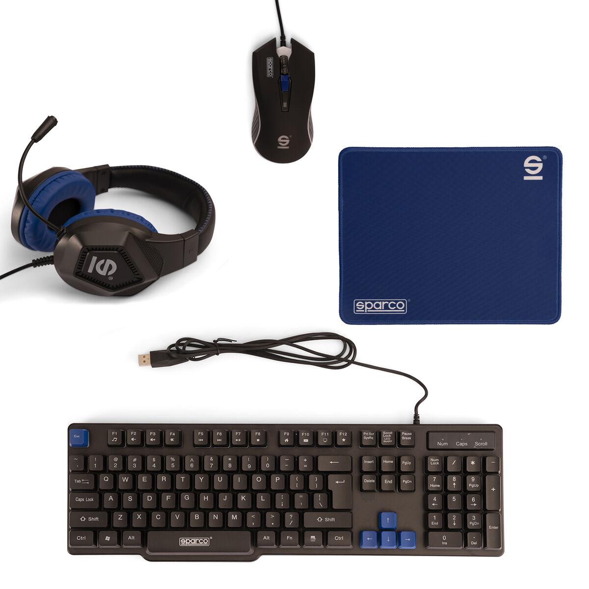 Pakkegaming Sparco SPGAMEKITESP Spansk qwerty