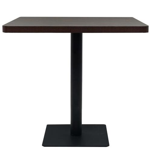 Bistrobord MDF og stål firkantet 80 x 80 x 75 cm mørk aske