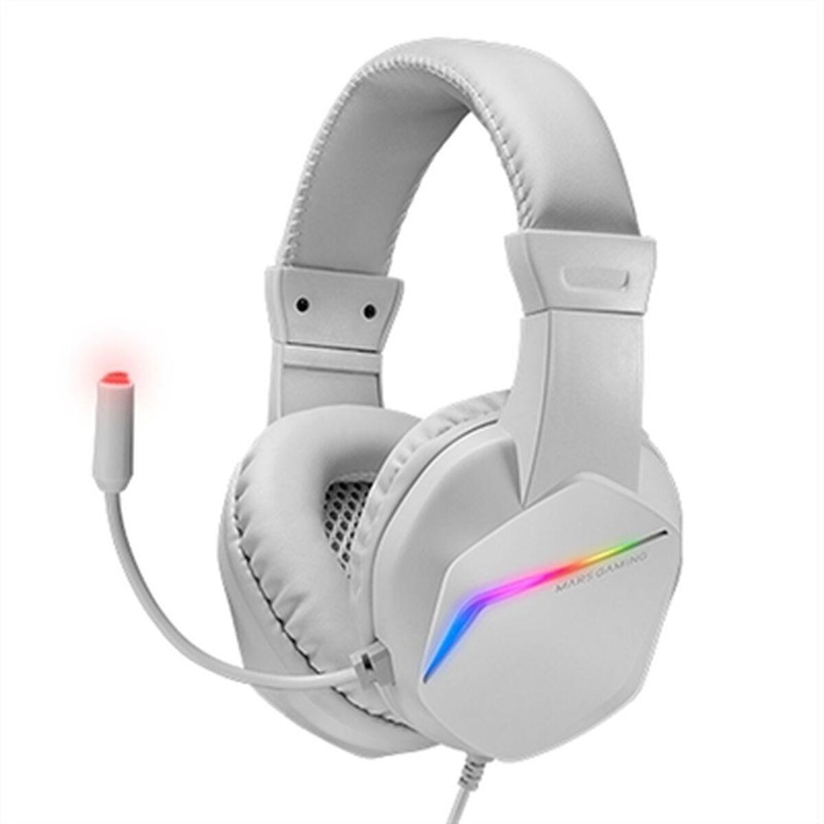 Gaming headset med mikrofon Mars Gaming MH122 - hvid