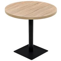 Bistrobord MDF og stål rund 80 x 75 cm egetræsfarvet