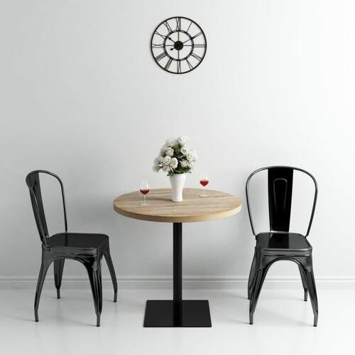 Bistrobord MDF og stål rund 80 x 75 cm egetræsfarvet