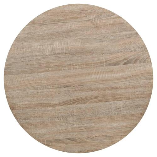 Bistrobord MDF og stål rund 80 x 75 cm egetræsfarvet