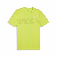 Kortærmet T-shirt til Mænd Puma RUN FAVORITE S GRA Lysegrøn M