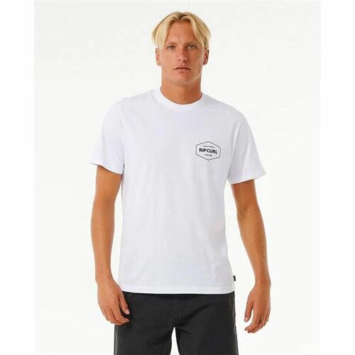 Kortærmet T-shirt til Mænd Rip Curl Stapler Hvid L