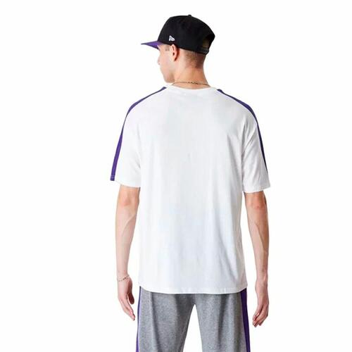 Kortærmet T-shirt til Mænd New Era NBA Colour Block LA Lakers Hvid M