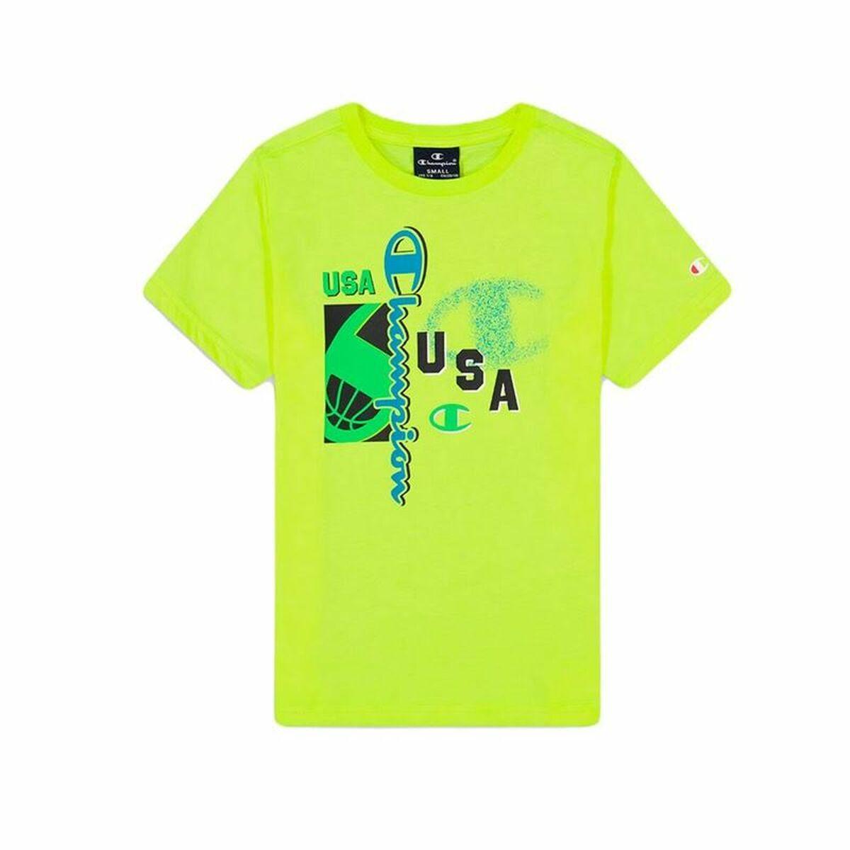 Kortærmet T-shirt til Mænd Champion Crewneck Lysegrøn M
