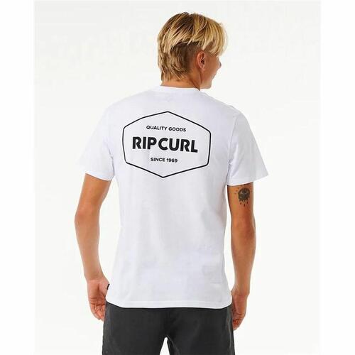 Kortærmet T-shirt til Mænd Rip Curl Stapler Hvid S