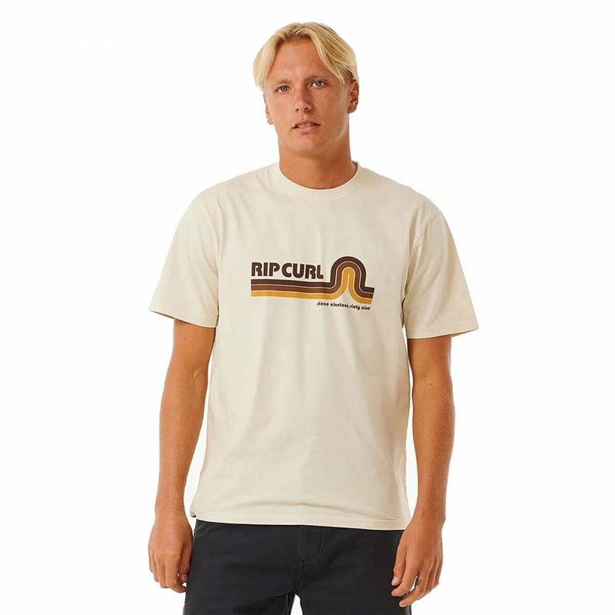 Kortærmet T-shirt til Mænd Rip Curl Surf Revival Mumma Varm hvid L