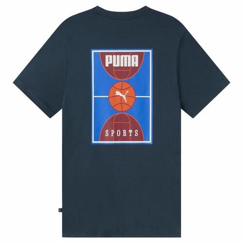 Kortærmet T-shirt til Mænd Puma Bppo-000745 Mørkeblå L