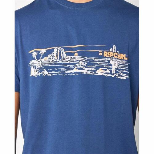 Kortærmet T-shirt til Mænd Rip Curl Paradise Land Blå S