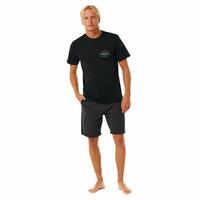 Kortærmet T-shirt til Mænd Rip Curl Stapler Sort M