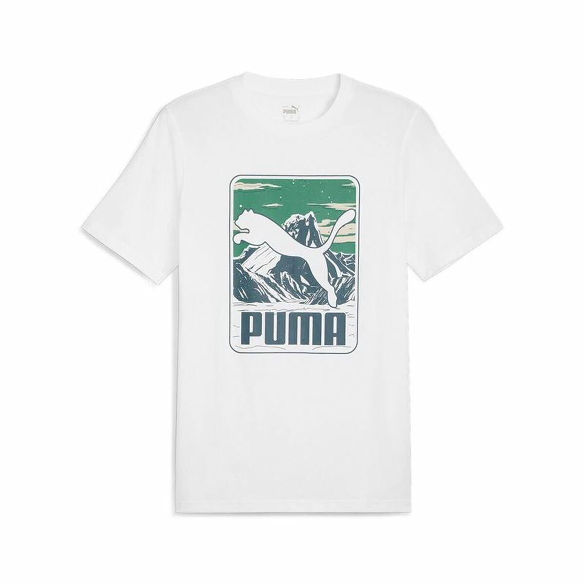 Puma GRAPHICS Mountain T-shirt til mænd - hvid (XL)