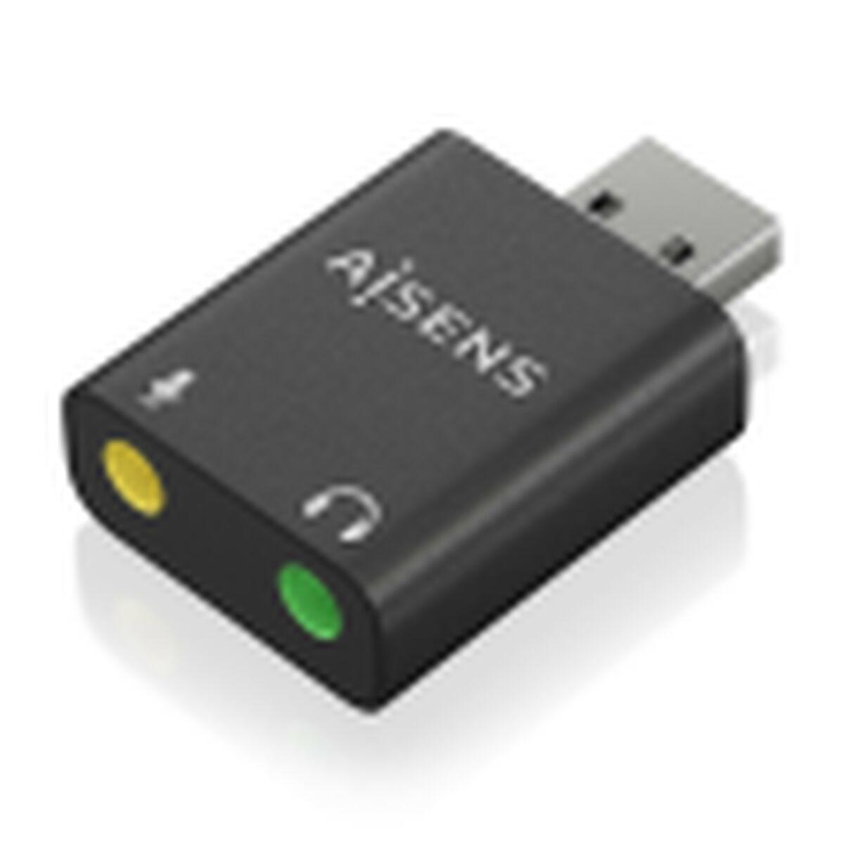 USB-kabel Aisens Sort