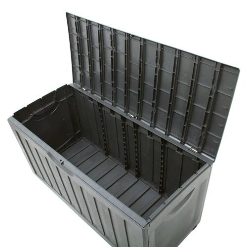 Opbevaringsboks 118x53x57 cm polypropylen sort