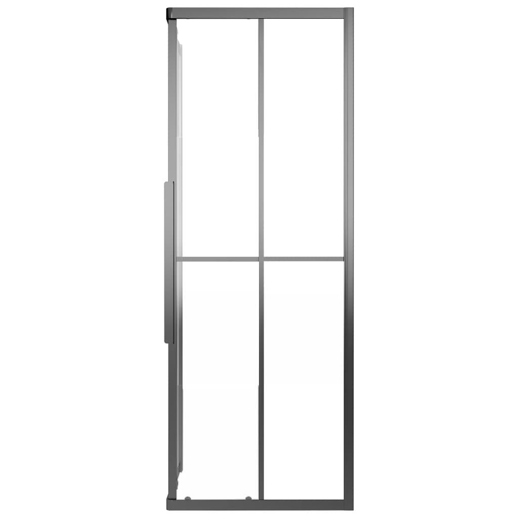 Brusekabine 80x70x180 cm matteret sikkerhedsglas sort