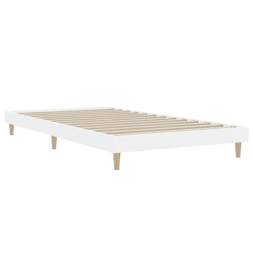 Sengeramme 90x200 cm konstrueret træ hvid
