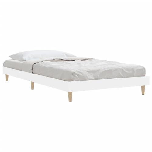 Sengeramme 90x200 cm konstrueret træ hvid
