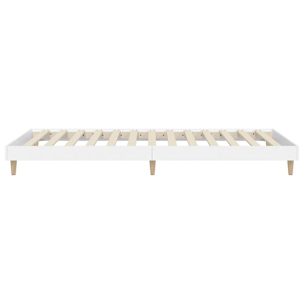 Sengeramme 90x200 cm konstrueret træ hvid