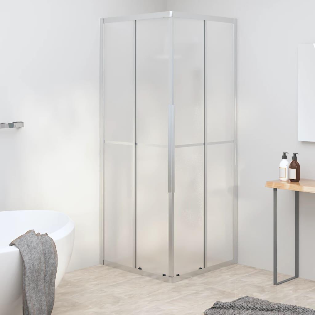 Brusekabine 80x80x180 cm matteret sikkerhedsglas