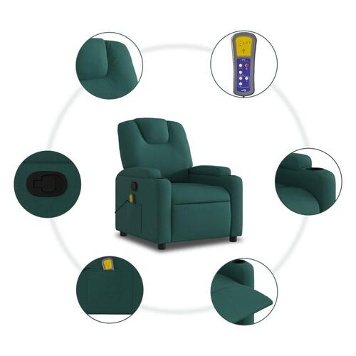 Massagestol stof mørkegrøn