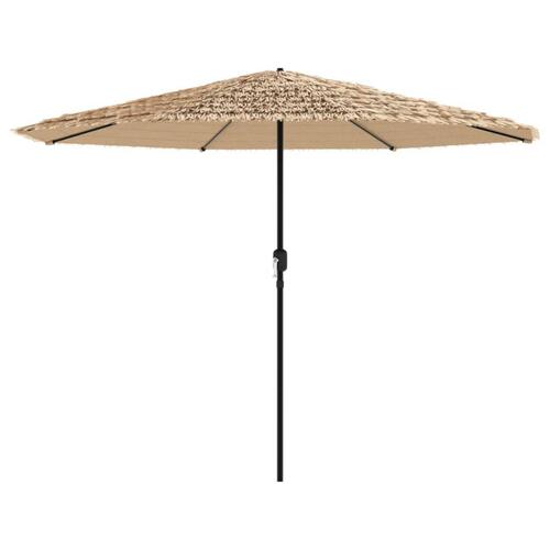 Haveparasol med stålstang 388x388x248 cm brun