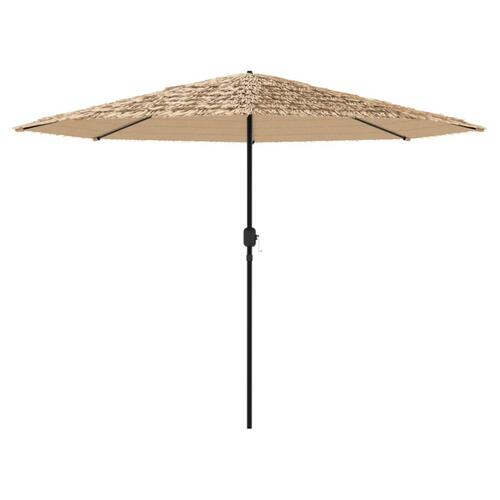 Haveparasol med stålstang 388x388x248 cm brun