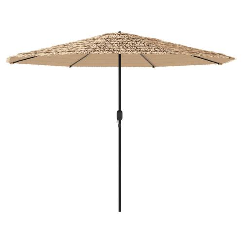 Haveparasol med stålstang 388x388x248 cm brun