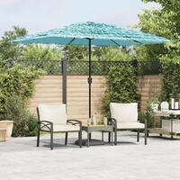 Haveparasol med stålstang 300x200x250 cm blå