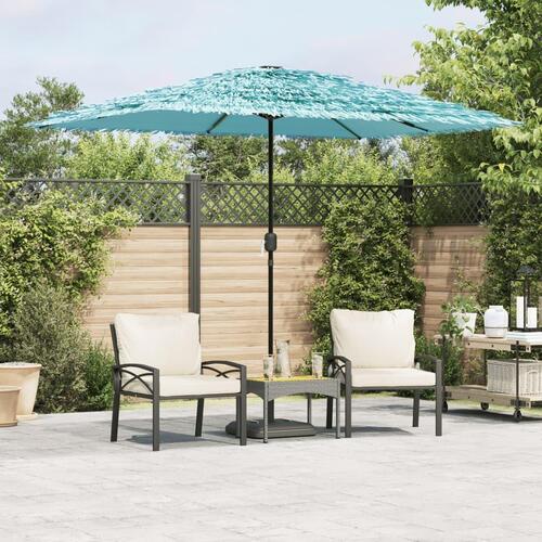 Haveparasol med stålstang 300x200x250 cm blå