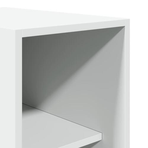 Klædeskab 30x50x200 cm konstrueret træ hvid