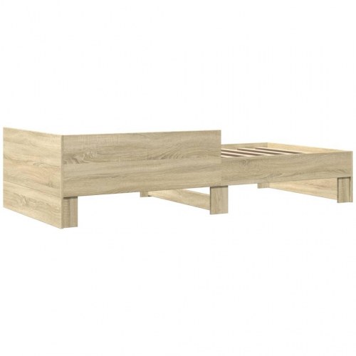 Sengeramme med sengehest 75 x 190 cm - sonoma-eg