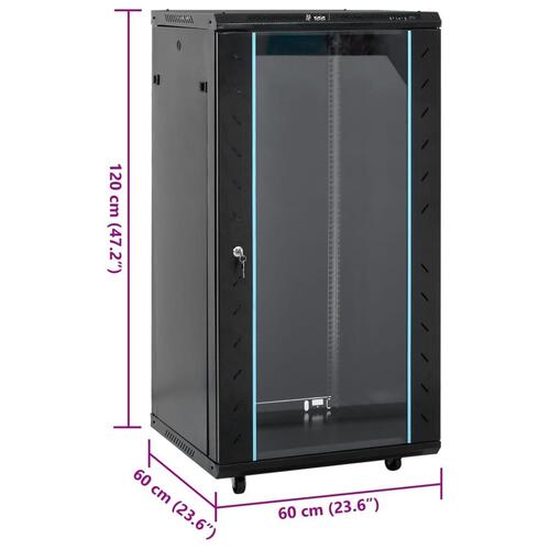 Netværksskab 60x60x120 cm 22U 19" IP20 sort