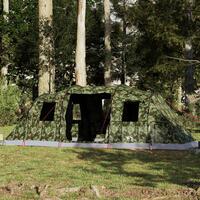 6-personers familietelt vandafvisende camouflage